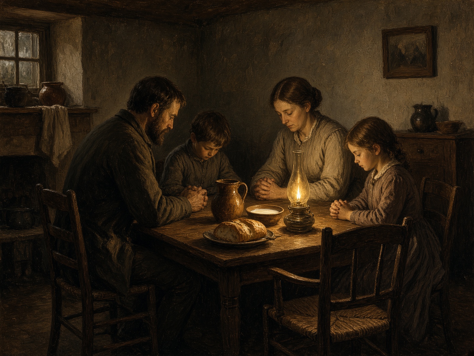 A Family Pray for a Good Servant